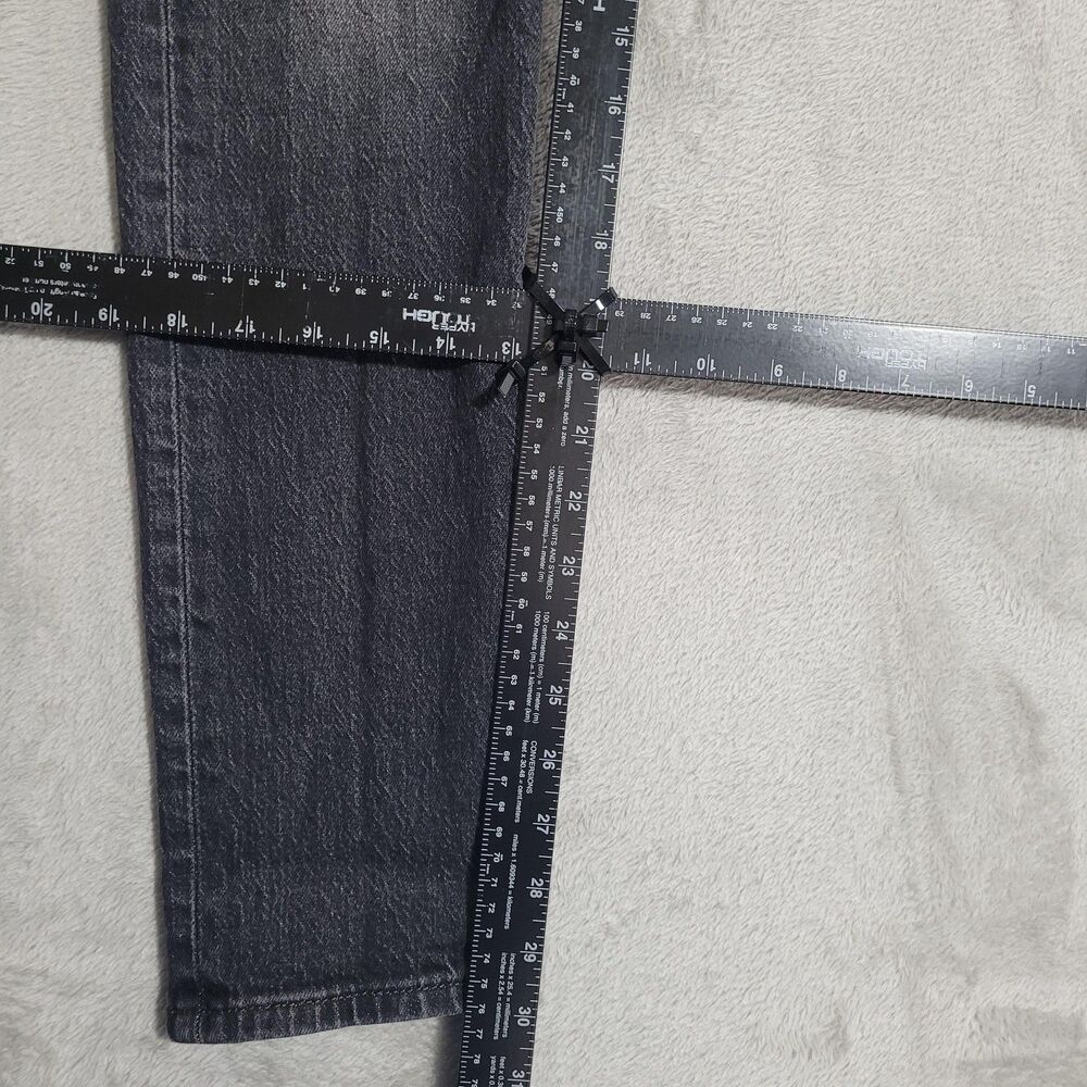 Levi's 501 S Skinny Jeans Mens 26x30 Gray Dark Wash Button Fly Denim Big E - Picture 5 of 14